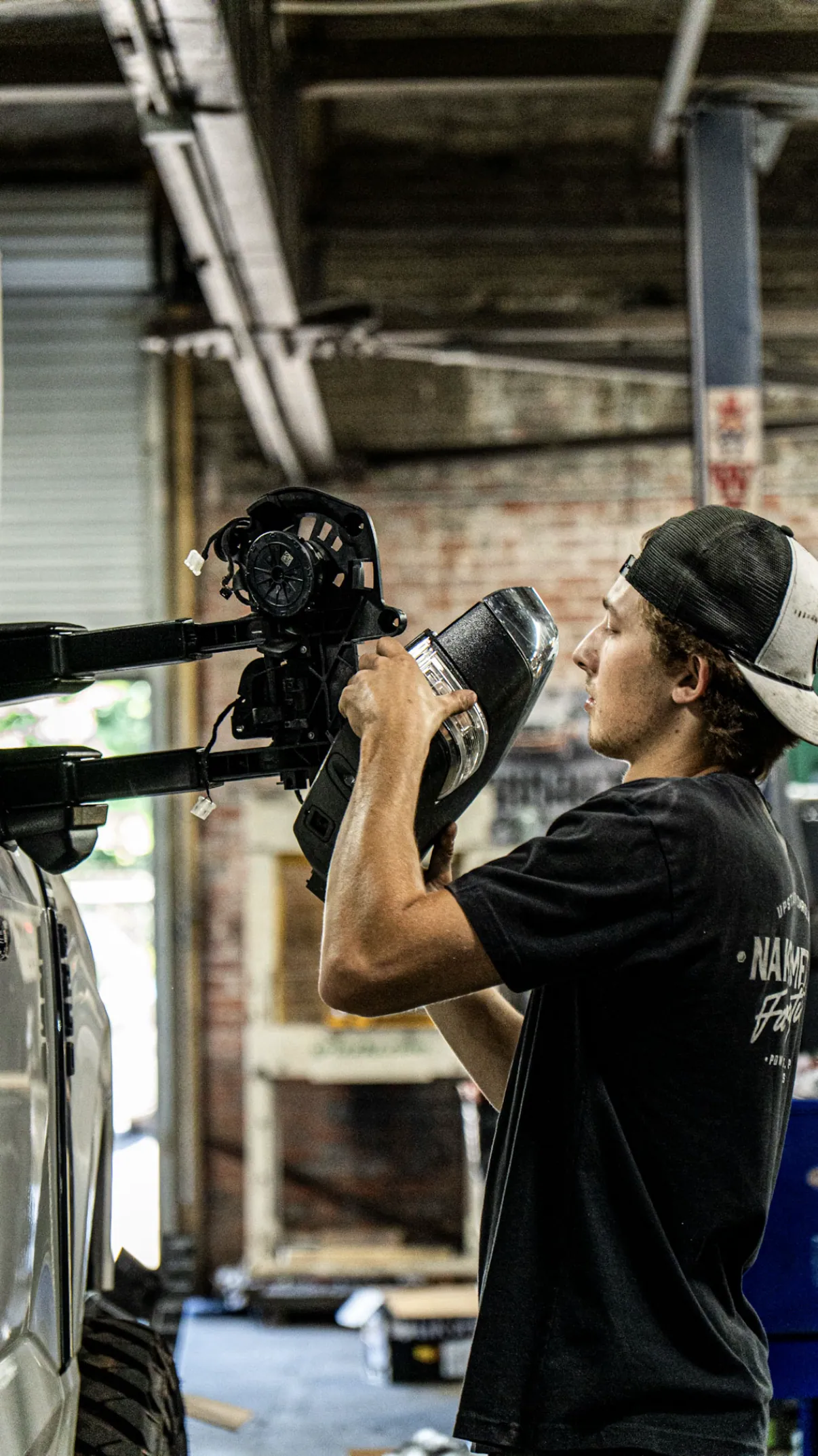 Filming a build inside a working fabrication shop